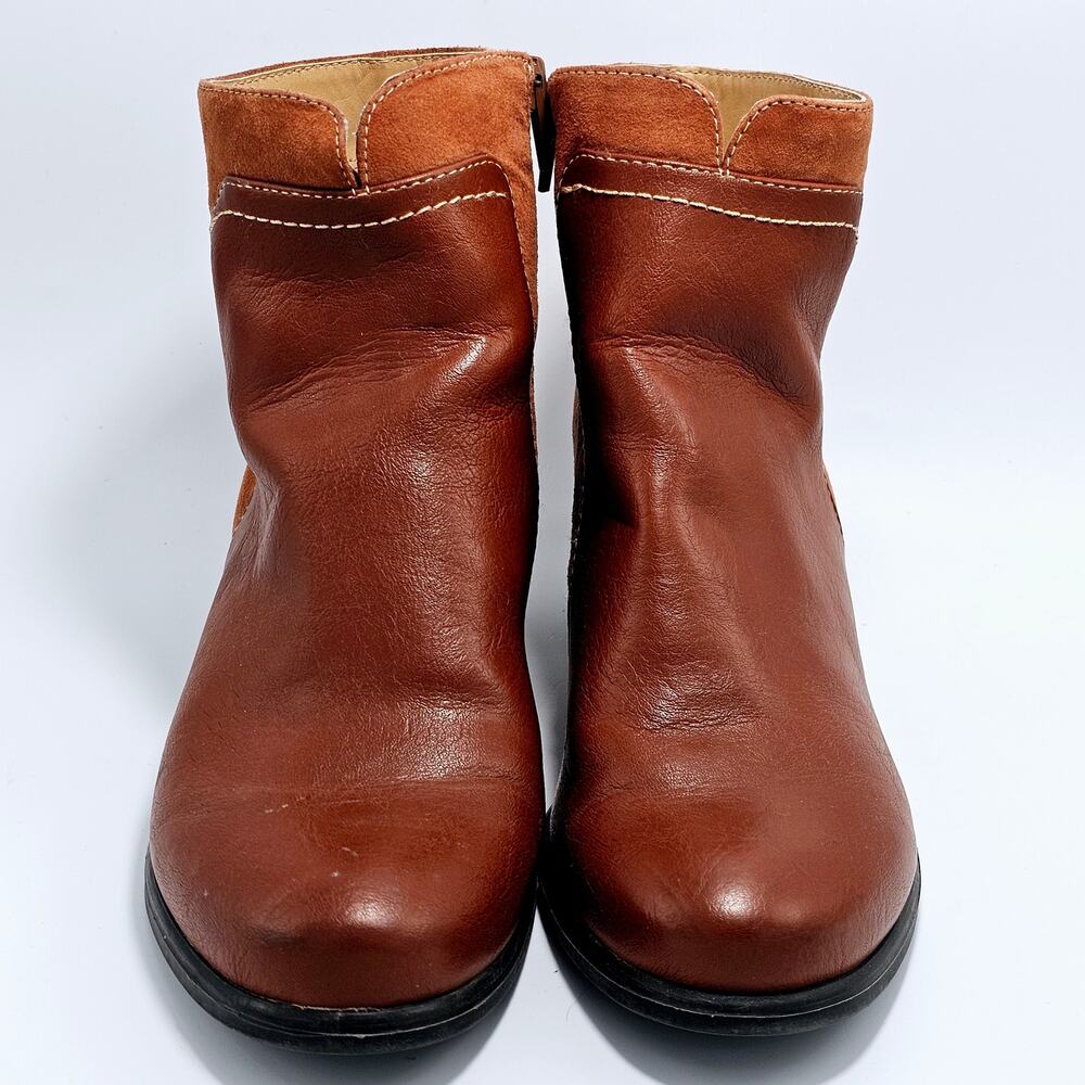 Naturalizer Bootie Womens Shoe Size 6.5 M Brown Faux Leather Upper